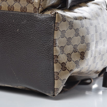 Gucci Crystal Monogram Backpack Dark Brown 11 of 15