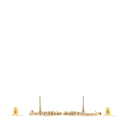 Chanel Crystal CC Earrings Gold 3 of 4