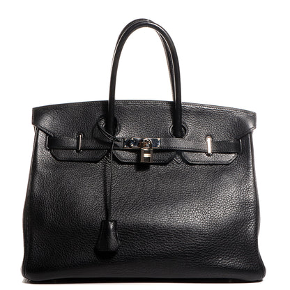 Hermes Taurillon Clemence Birkin 35 Black 1 of 10