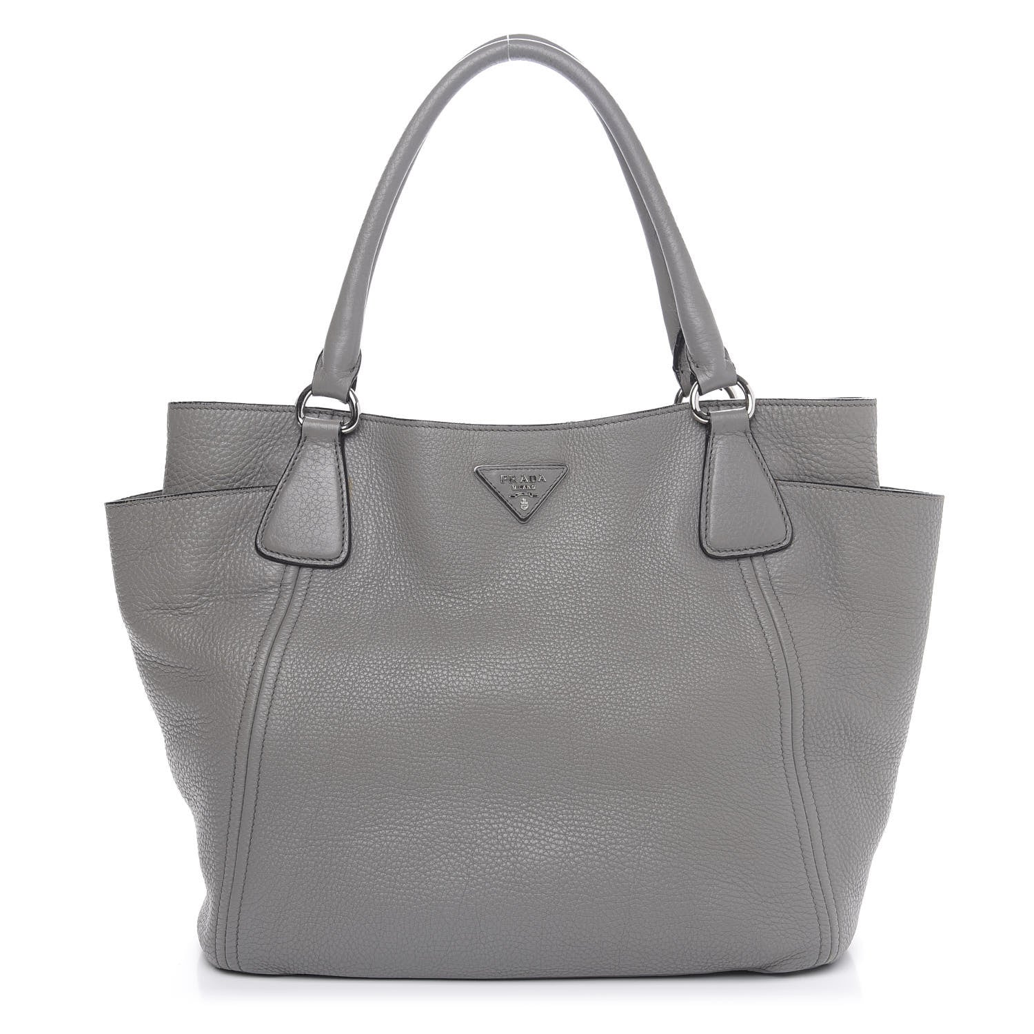 Prada Vitello Daino Side Pocket Tote Marmo 1 of 14