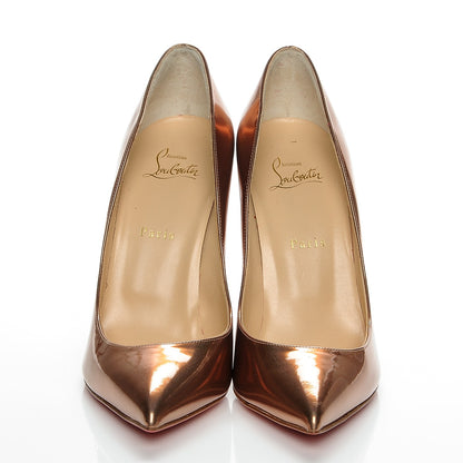 Christian Louboutin Metallic Patent Pigalle Follies 100 Pumps 41 Cappuccino 2 of 8