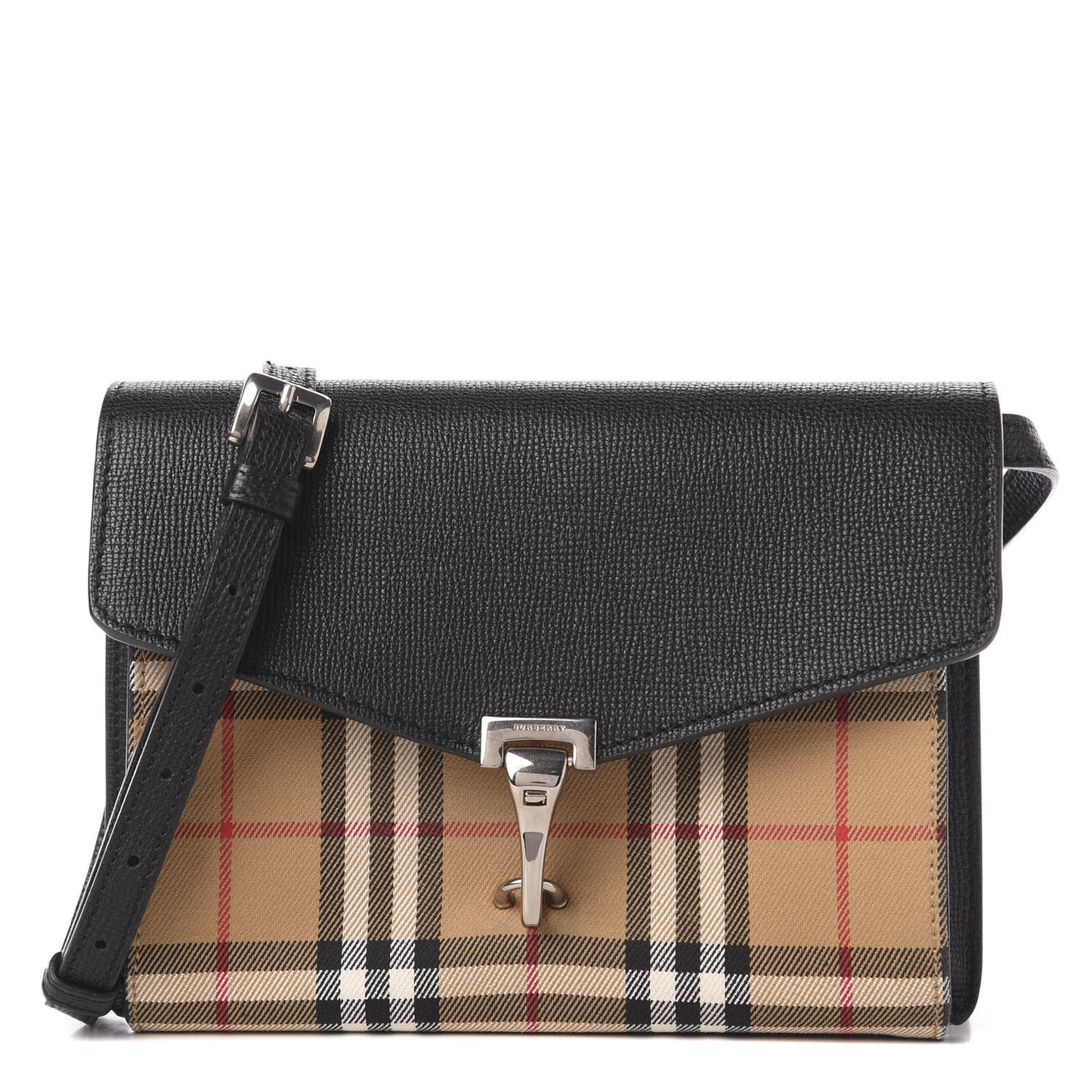 Derby Calfskin Vintage Check Small Macken Crossbody Bag Black