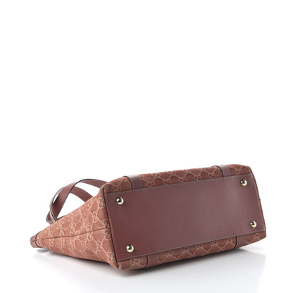 Gucci Suede Guccissima Abbey Tote Pink 4 of 10