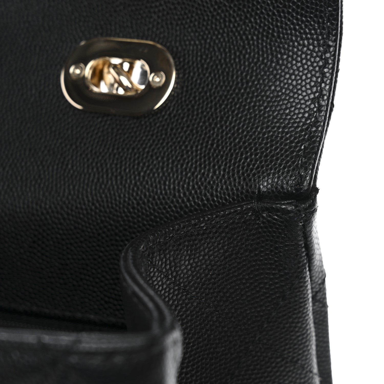 Chanel Caviar Quilted Medium Retro Twist Top Handle Flap Black 12 of 14