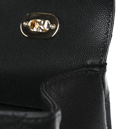 Chanel Caviar Quilted Medium Retro Twist Top Handle Flap Black 12 of 14