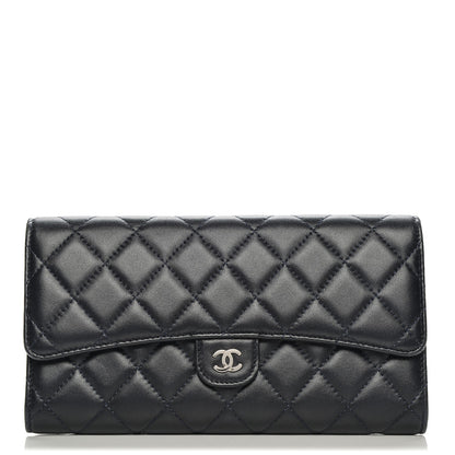 Chanel Lambskin Quilted Travel Wallet Navy 1 of 8