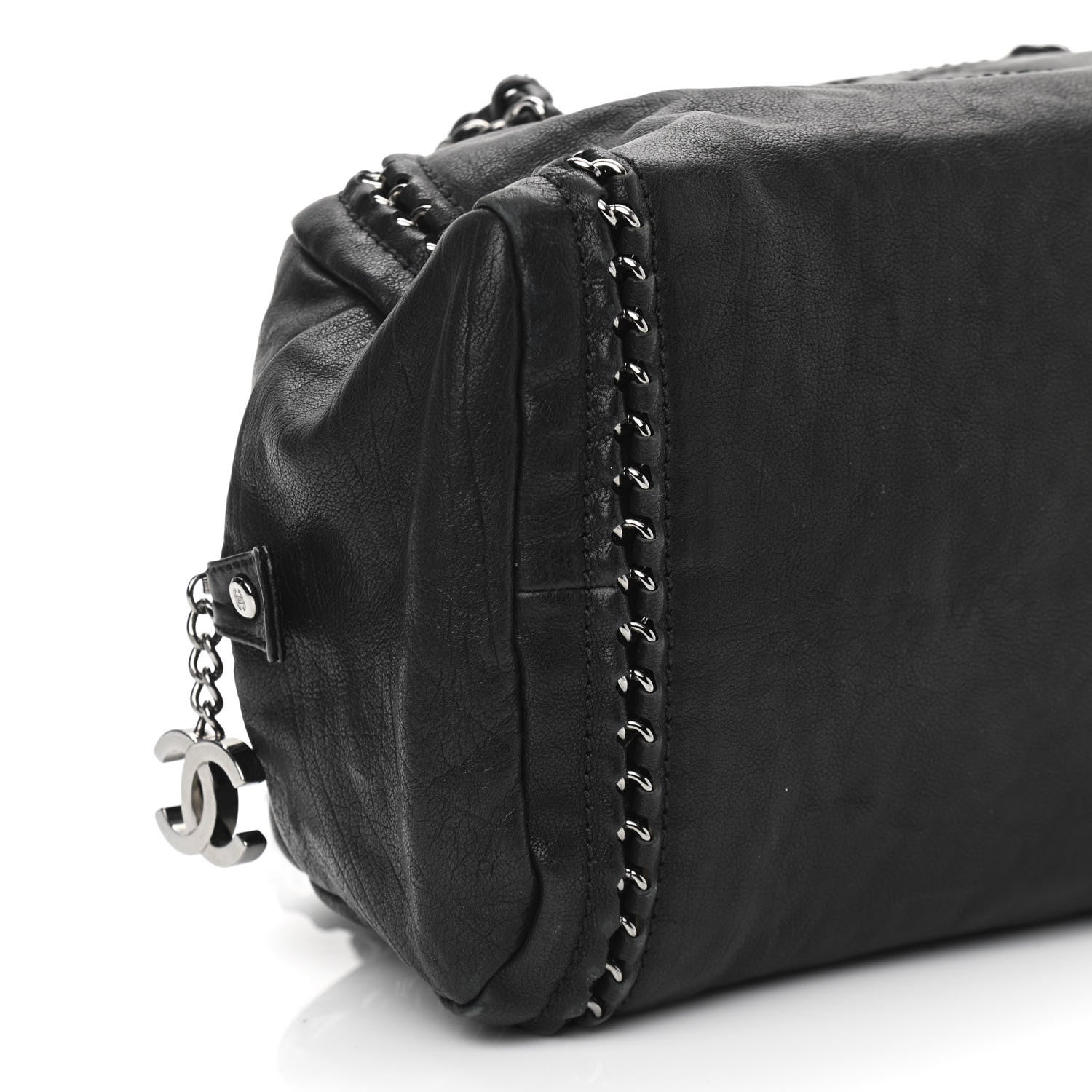 Chanel Smooth Calfskin Medium Luxe Ligne Bowler Black 9 of 10