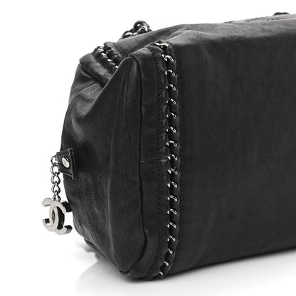 Chanel Smooth Calfskin Medium Luxe Ligne Bowler Black 9 of 10