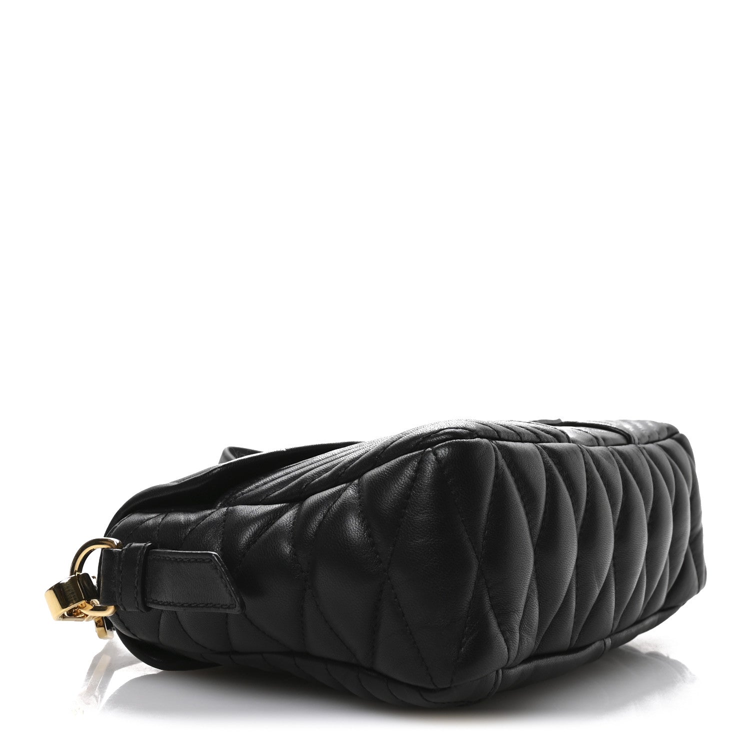 Miu Miu Nappa Matelasse Biker Shoulder Bag Black 4 of 11
