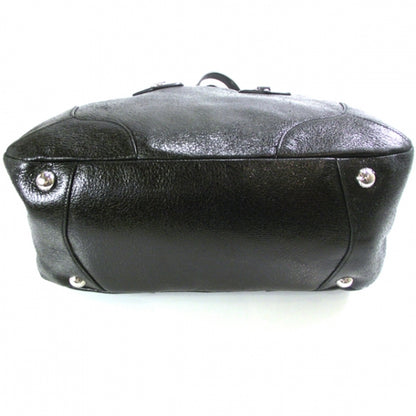 Prada Cervo Lux Chain Shoulder Bag Black 4 of 12