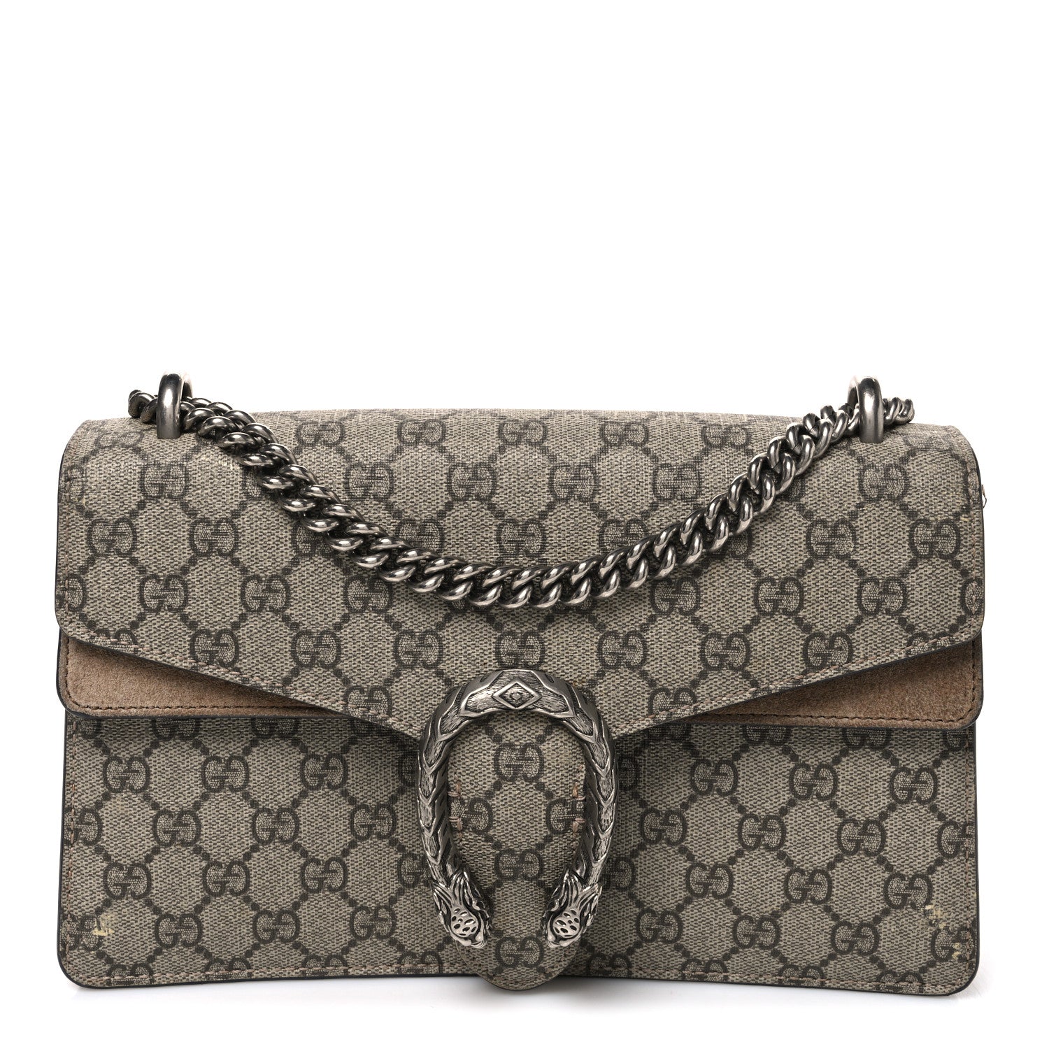 Gucci GG Supreme Monogram Small Dionysus Shoulder Bag Taupe 1 of 11