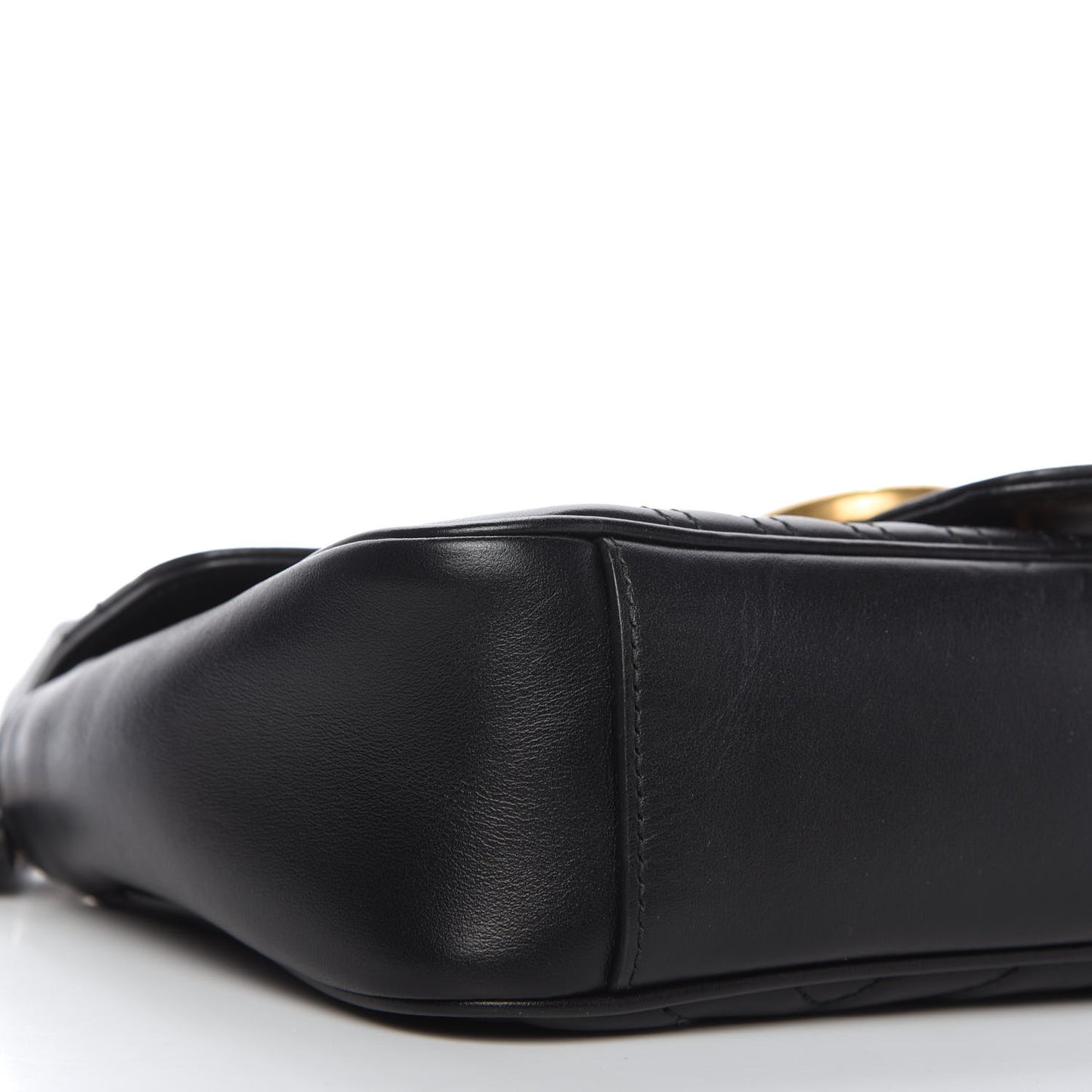 Calfskin Matelasse Small GG Marmont Shoulder Bag Black