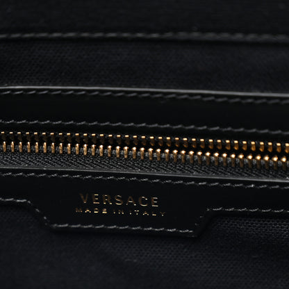 Versace Canvas Suppler Calfskin Cabas GV Signature Tote Black 6 of 9