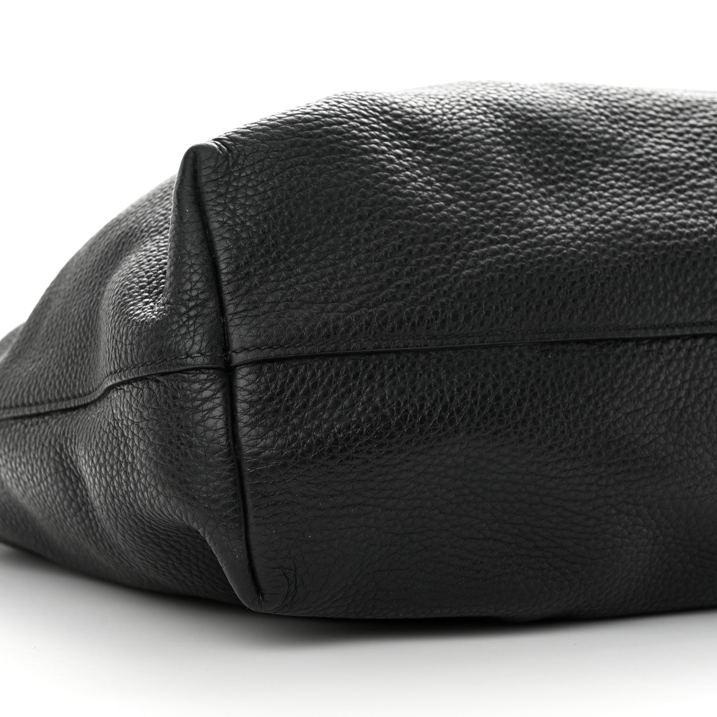 Vitello Daino Shopping Tote Black