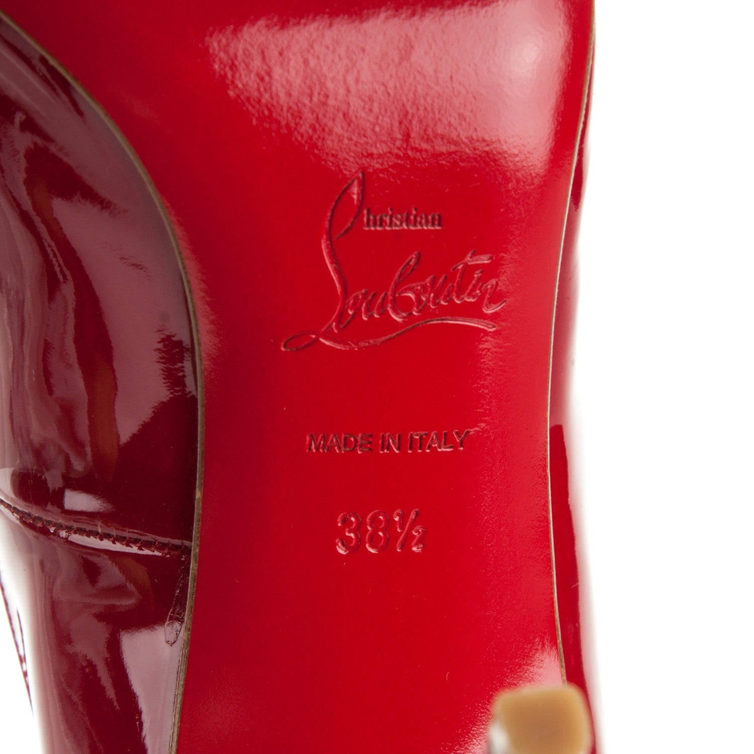 Christian Louboutin Patent Simple 100 Pumps 38.5 Red 6 of 8