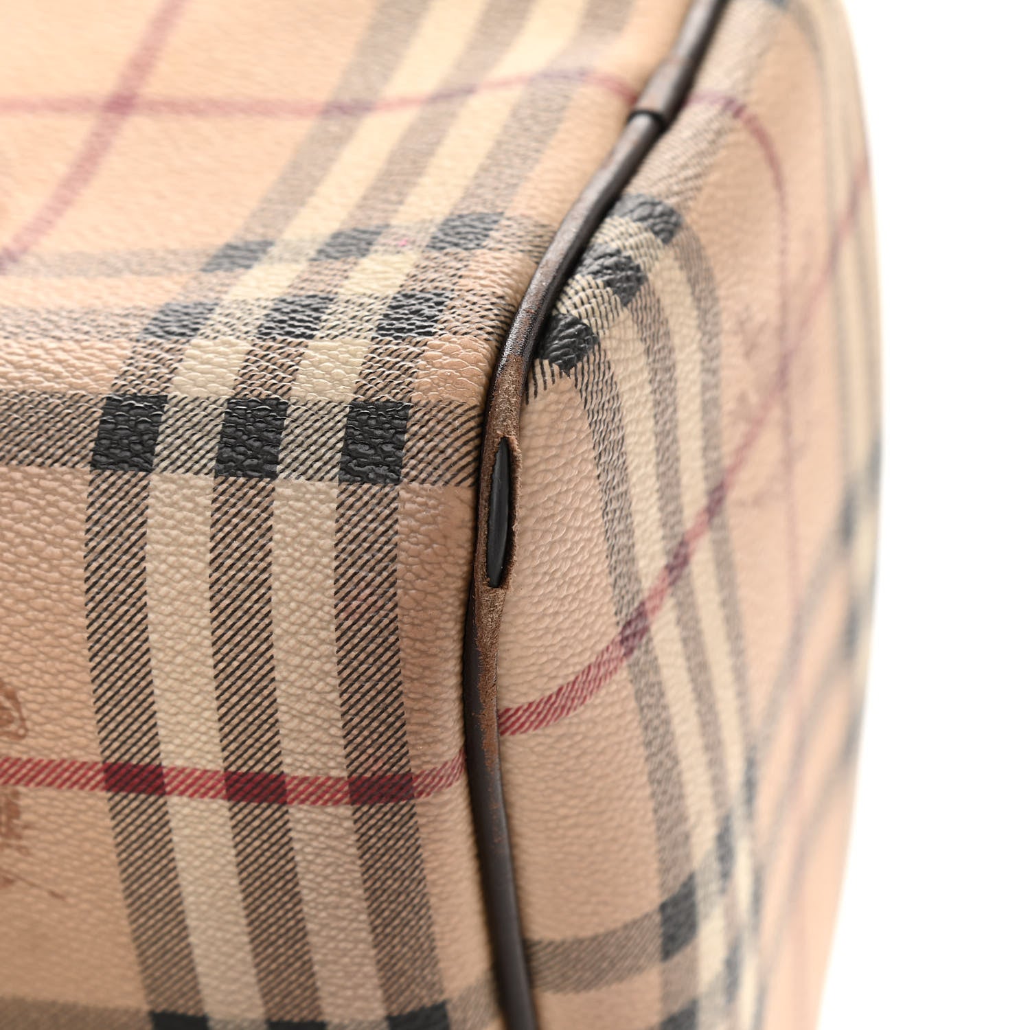 Burberry Haymarket Check Small Chester Bowling Bag Chocolate 21 of 22
