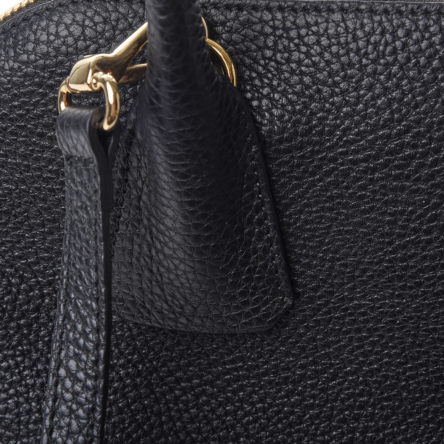 Burberry London Grainy Calfskin Small Greenwood Bowling Bag Black 9 of 9