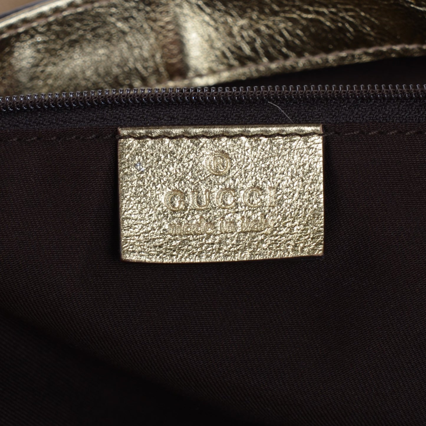 Monogram Large D Gold Hobo Metallic Gold