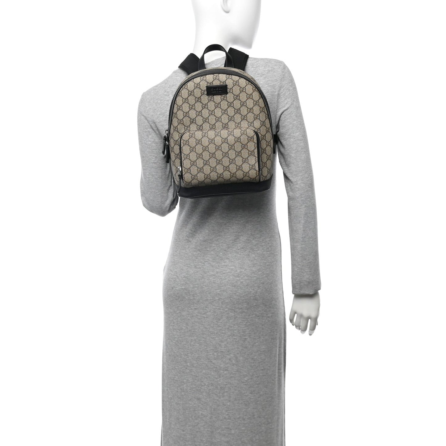 GG Supreme Monogram Small Eden Day Backpack Black