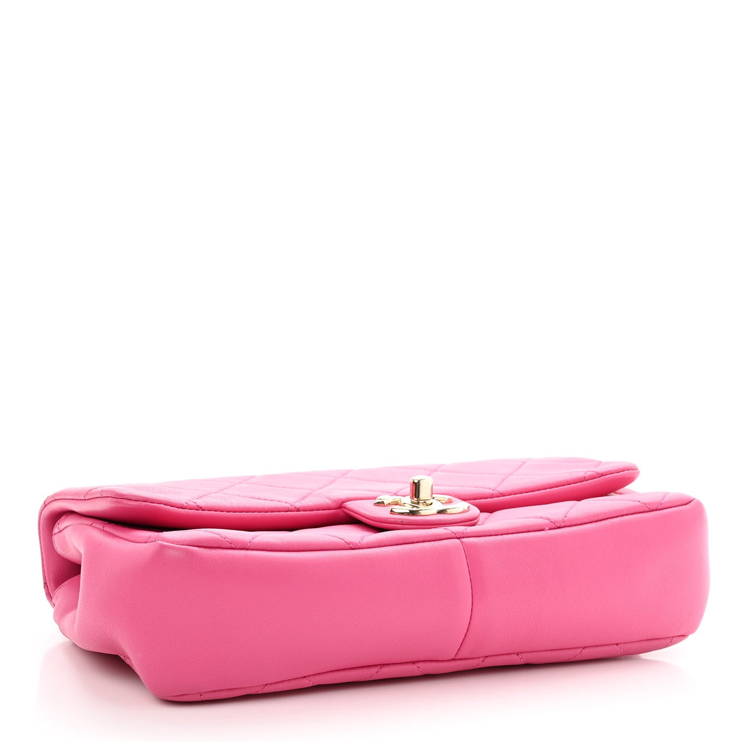 Chanel Lambskin Quilted Resin Bi-Color Chain Flap Bag Pink 4 of 9