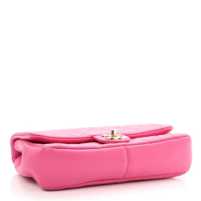 Chanel Lambskin Quilted Resin Bi-Color Chain Flap Bag Pink 4 of 9