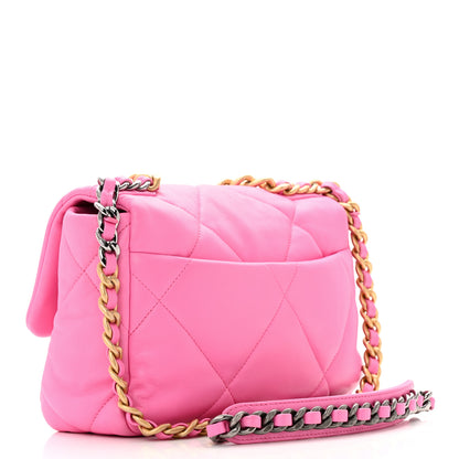 Chanel Lambskin Quilted Medium Chanel 19 Flap Pink 3 of 20