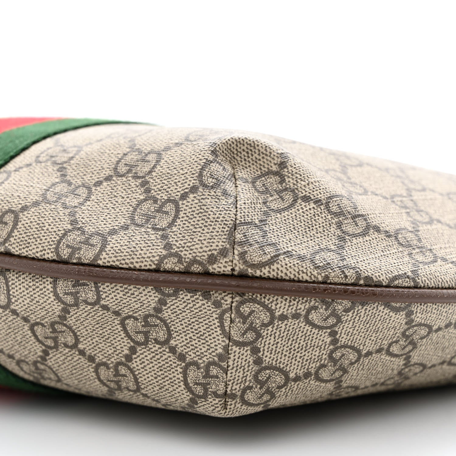 Gucci GG Supreme Monogram Web Small Ophidia Half Moon Hobo Brown 10 of 10