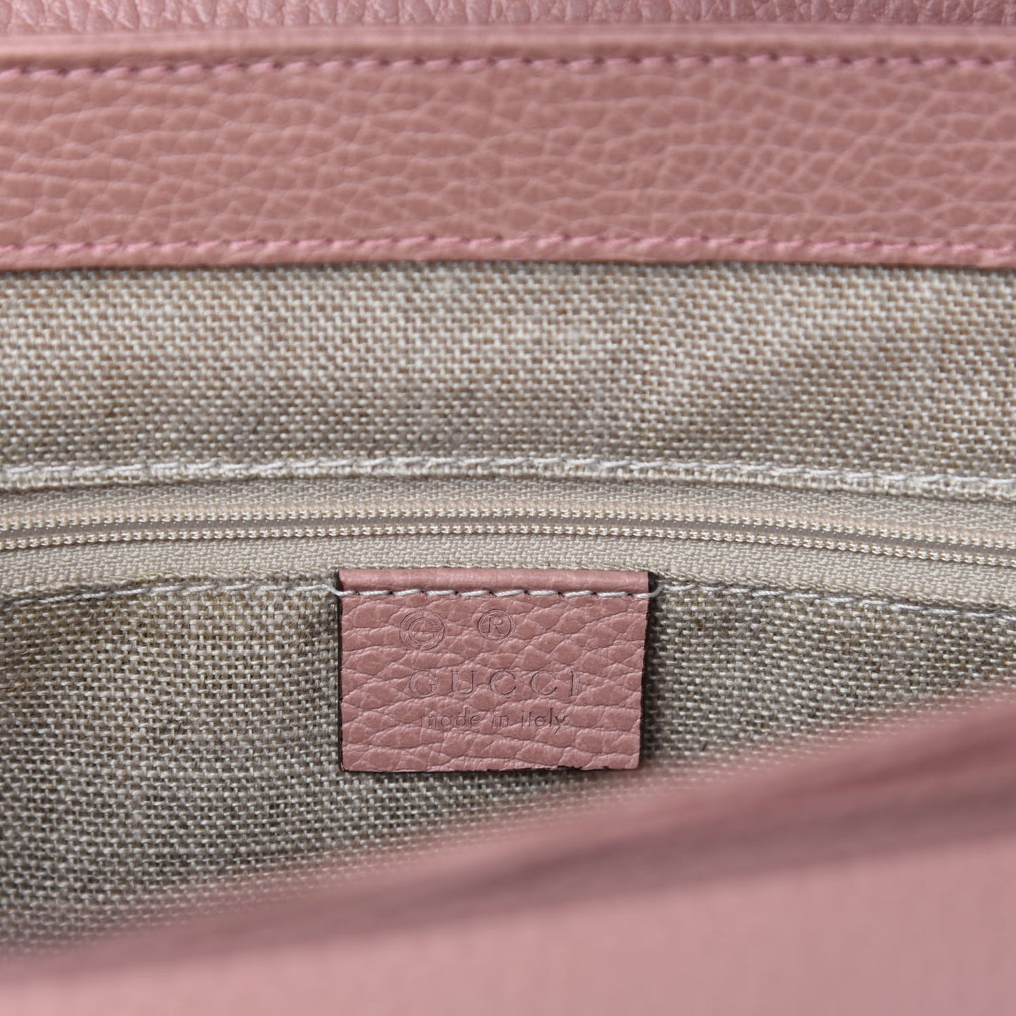 Dollar Calfskin Medium Interlocking G Top Handle Shoulder Bag Soft Pink
