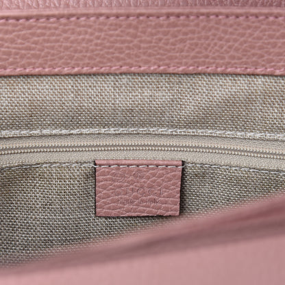 Gucci Dollar Calfskin Medium Interlocking G Top Handle Shoulder Bag Soft Pink 6 of 10