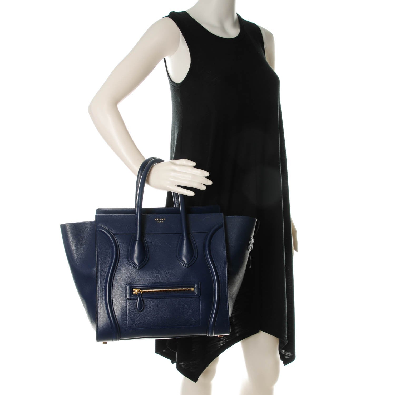 Celine Baby Calfskin Mini Luggage Ink 2 of 7
