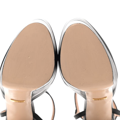 Gucci Malaga Kid T Strap Platform Pumps 38 Black 8 of 12