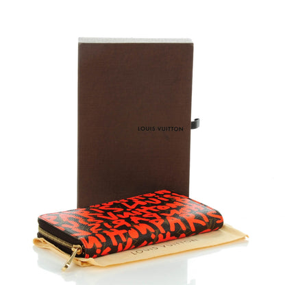 Louis Vuitton Monogram Graffiti Zippy Wallet Orange 4 of 7
