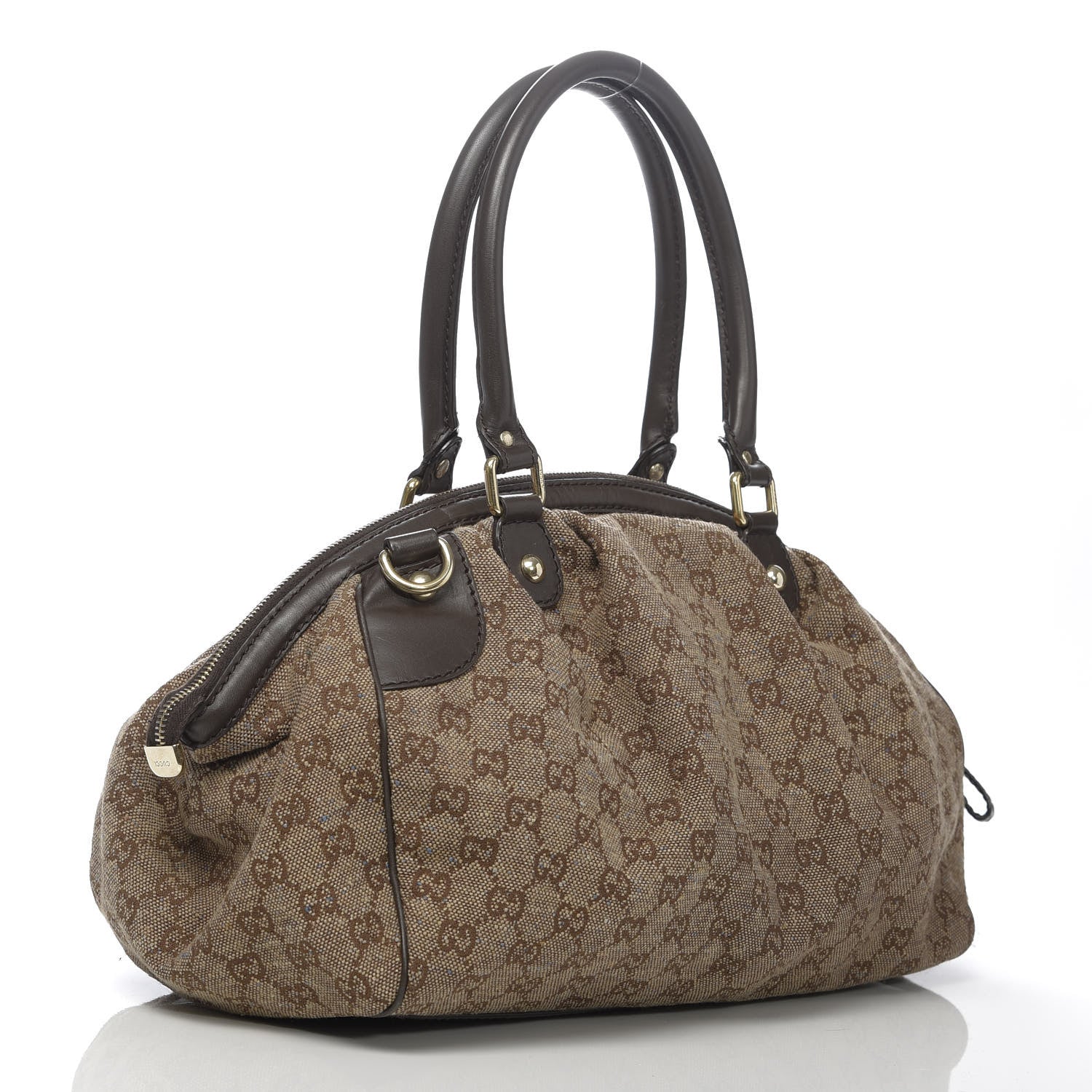 Gucci Monogram Medium Sukey Boston Bag Brown 3 of 16