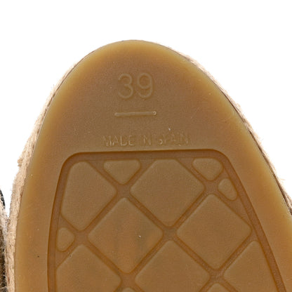 Chanel Lambskin CC Espadrilles 39 Black 6 of 9