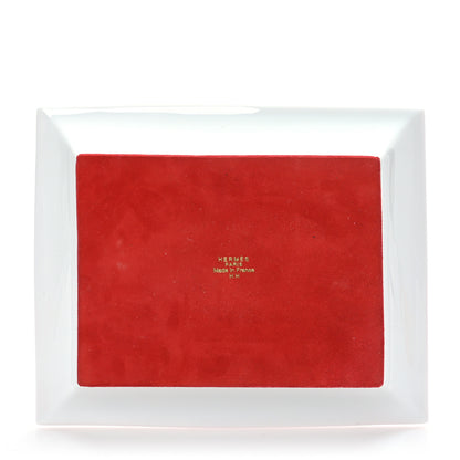 Hermes Porcelain Sellier Change Tray Rouge Or 3 of 6