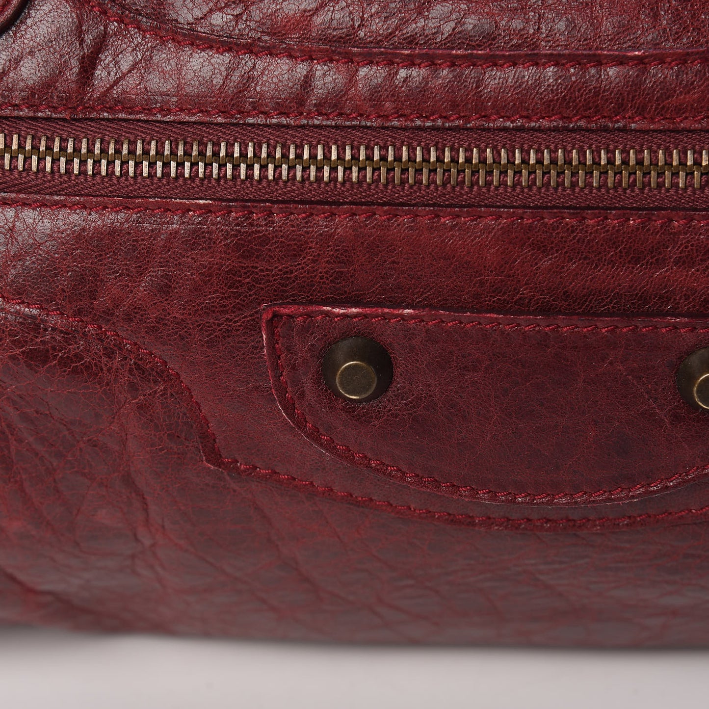 Chevre Classic Hardware Twiggy Rouge Grenat