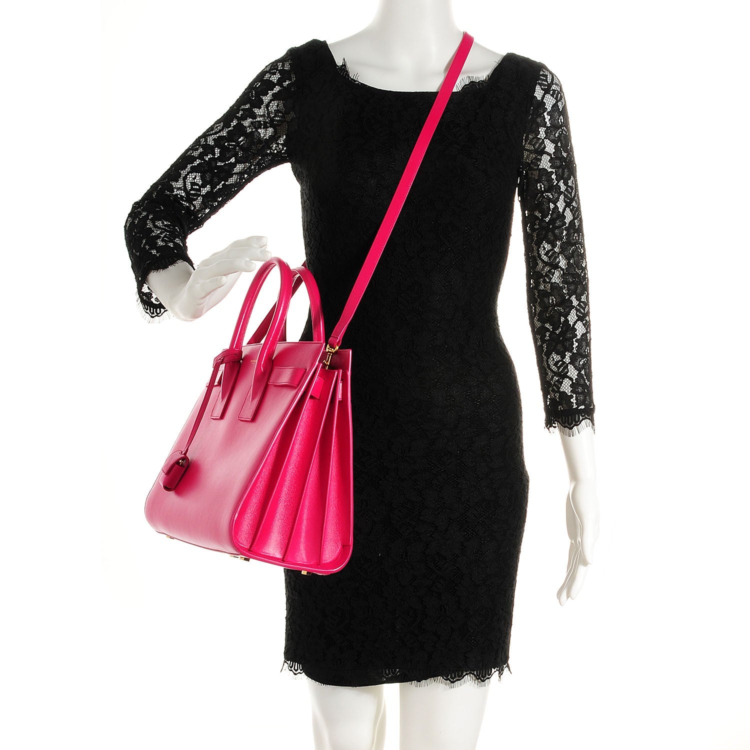 Saint Laurent Calfskin Small Sac De Jour Bubblegum 2 of 7