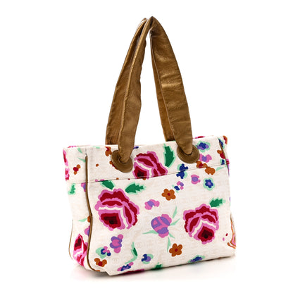 Chanel Canvas Floral Print Tote Multicolor 3 of 11