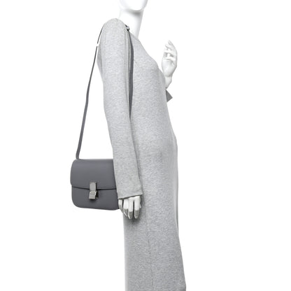 Celine Box Calfskin Medium Classic Box Flap Bag Zinc 2 of 10