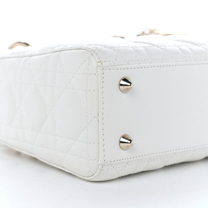 Christian Dior Lambskin Cannage Small My ABCDior Lady Dior White 9 of 11