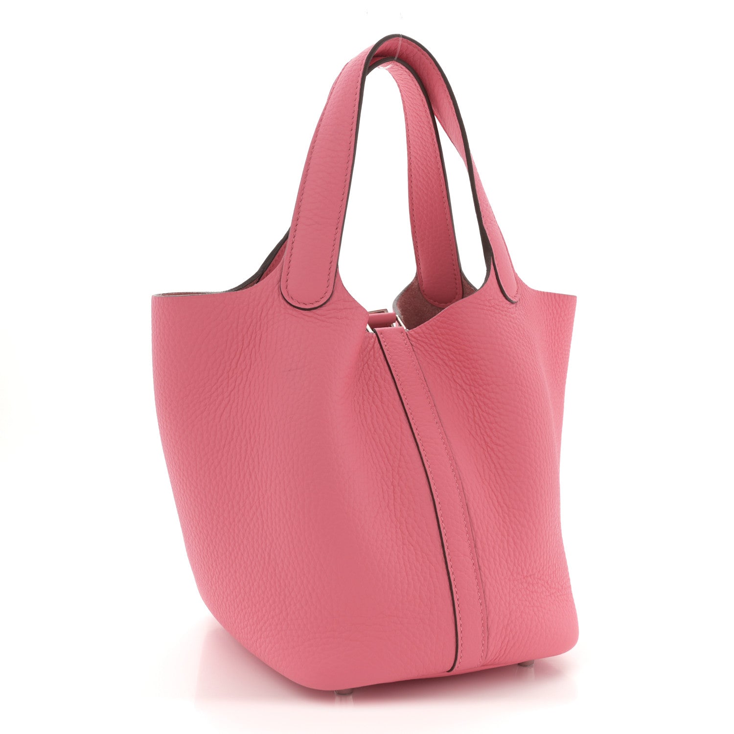 Hermes Taurillon Clemence Picotin Lock 18 PM Rose Azalee 3 of 10