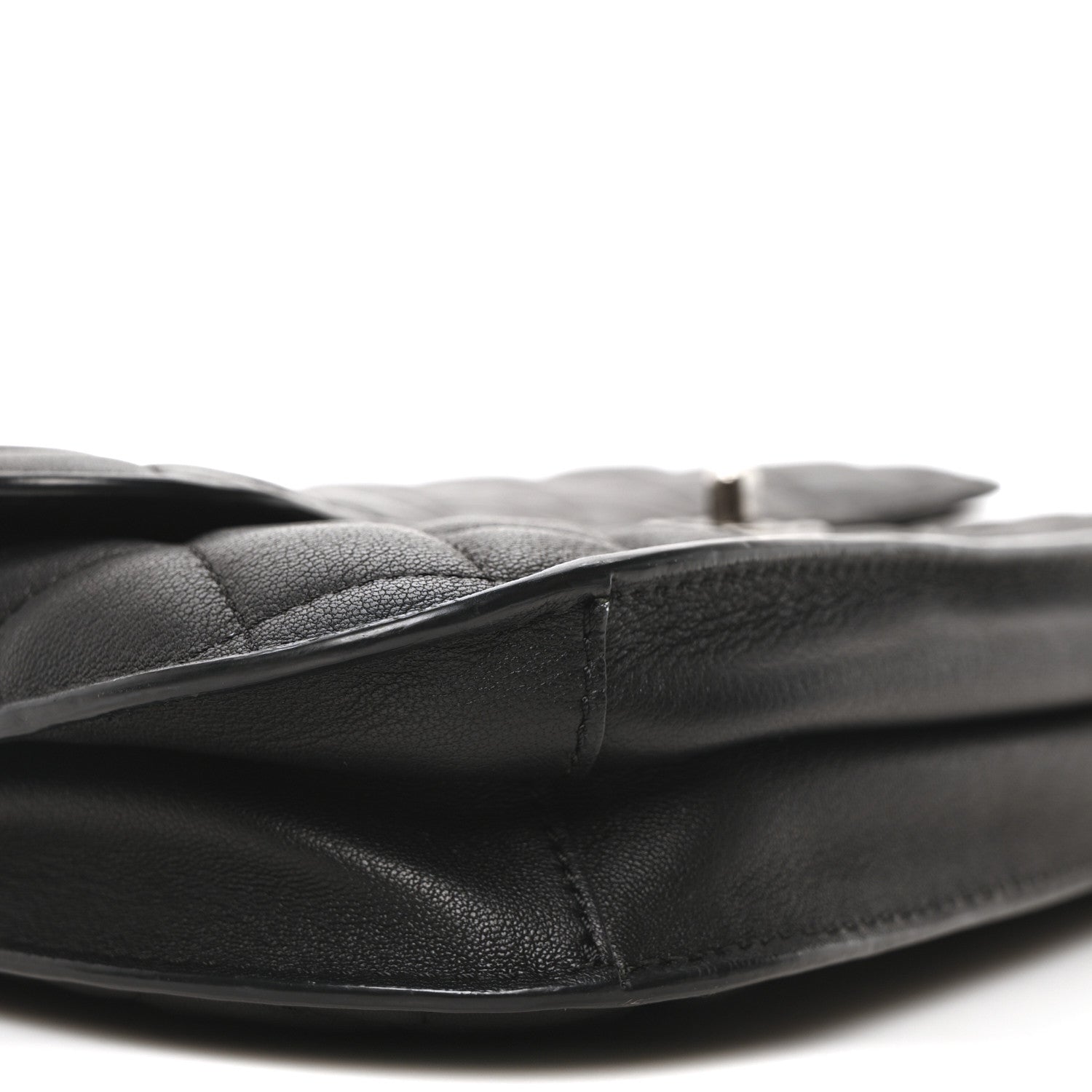 Chanel Metallic Goatskin Quilted Rock In Rome Flap Black 9 of 10