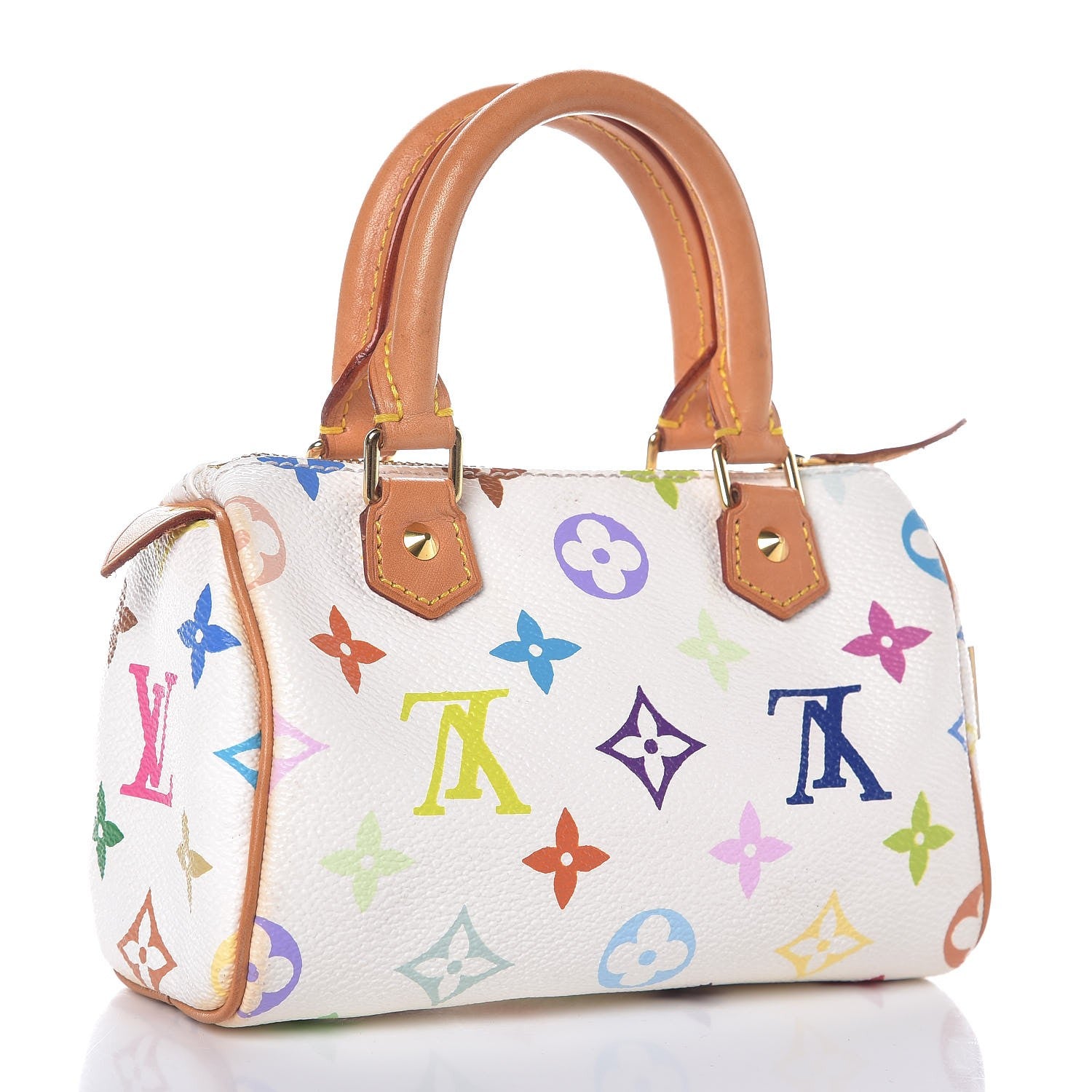 Louis Vuitton Monogram Multicolor Mini Sac HL Speedy White 3 of 9