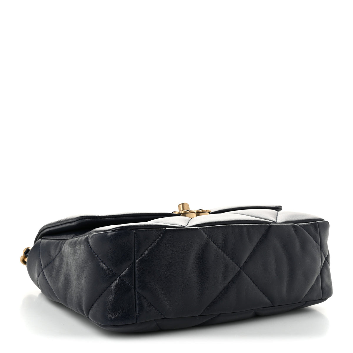 Chanel Lambskin Quilted Medium Chanel 19 Flap Navy Blue 3 of 9