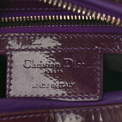 Christian Dior Patent Cannage Medium Lady Dior Purple 6 of 10