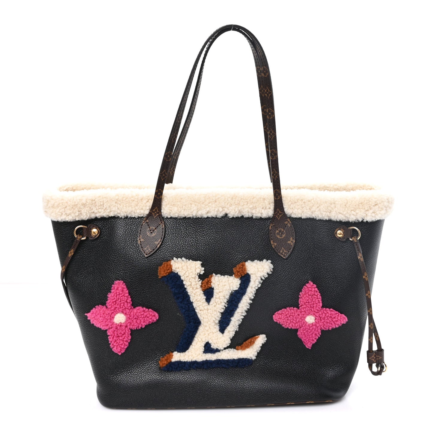 Calfskin Monogram Teddy Neverfull MM Black