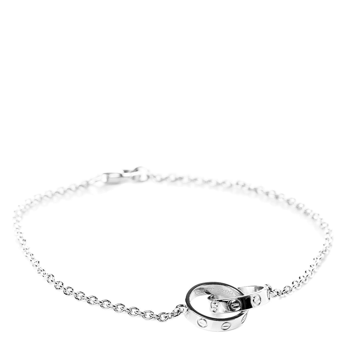 18K White Gold Interlocking LOVE Bracelet