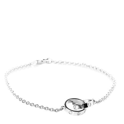 Cartier 18K White Gold Interlocking LOVE Bracelet 1 of 6
