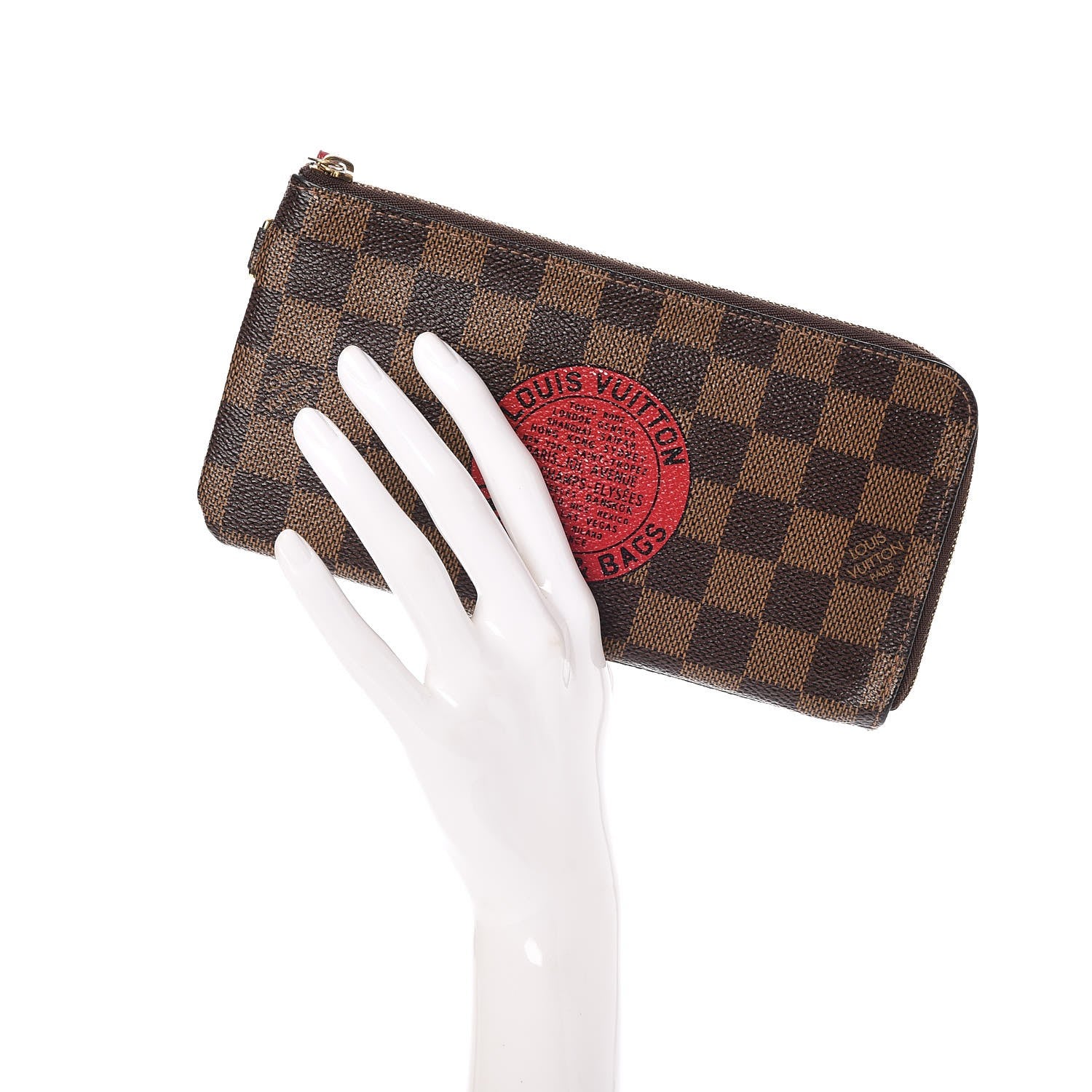 Louis Vuitton Damier Ebene Complice Trunks and Bags Wallet Red 2 of 6