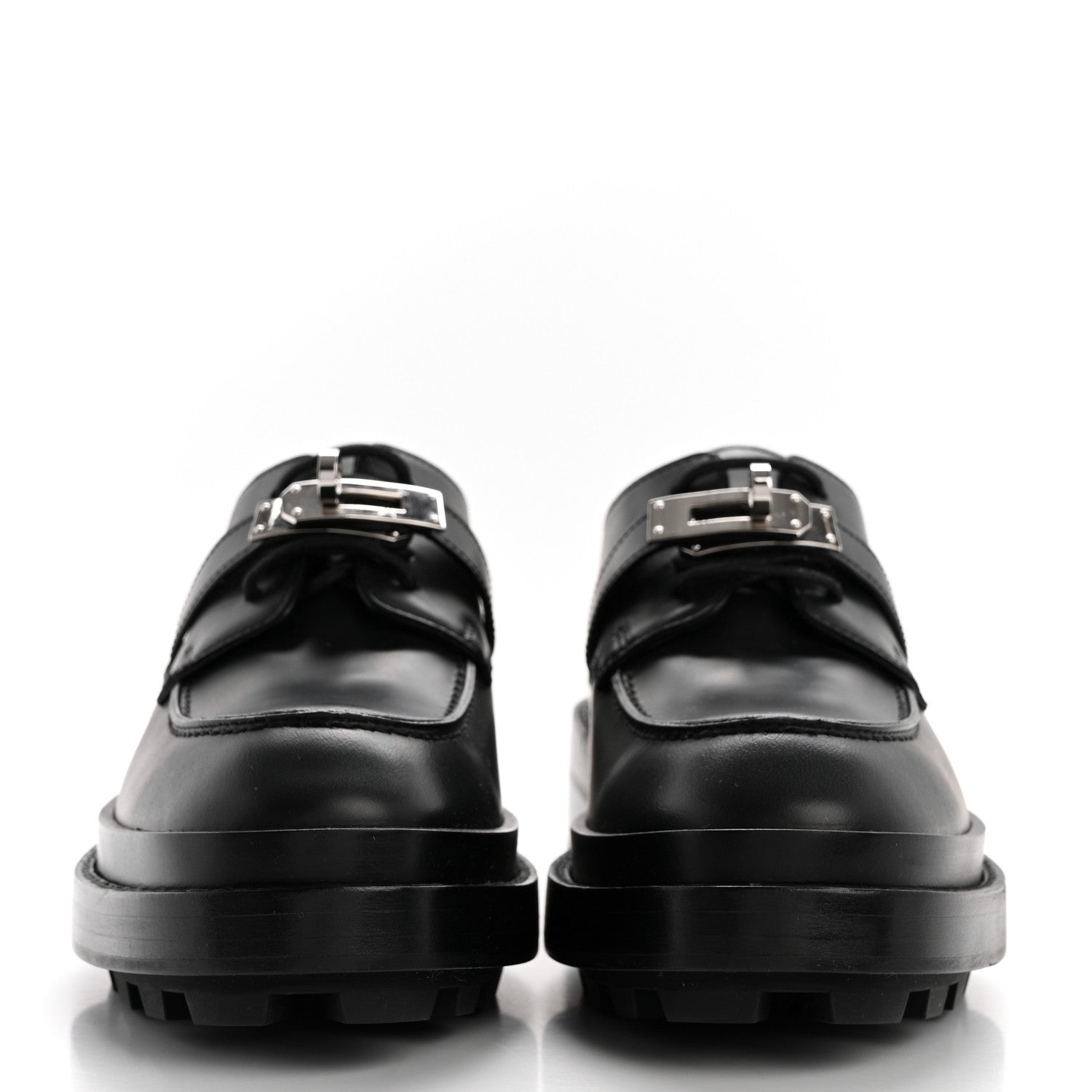 Hermes Glossed Calfskin First Oxford 35.5 Black 2 of 9